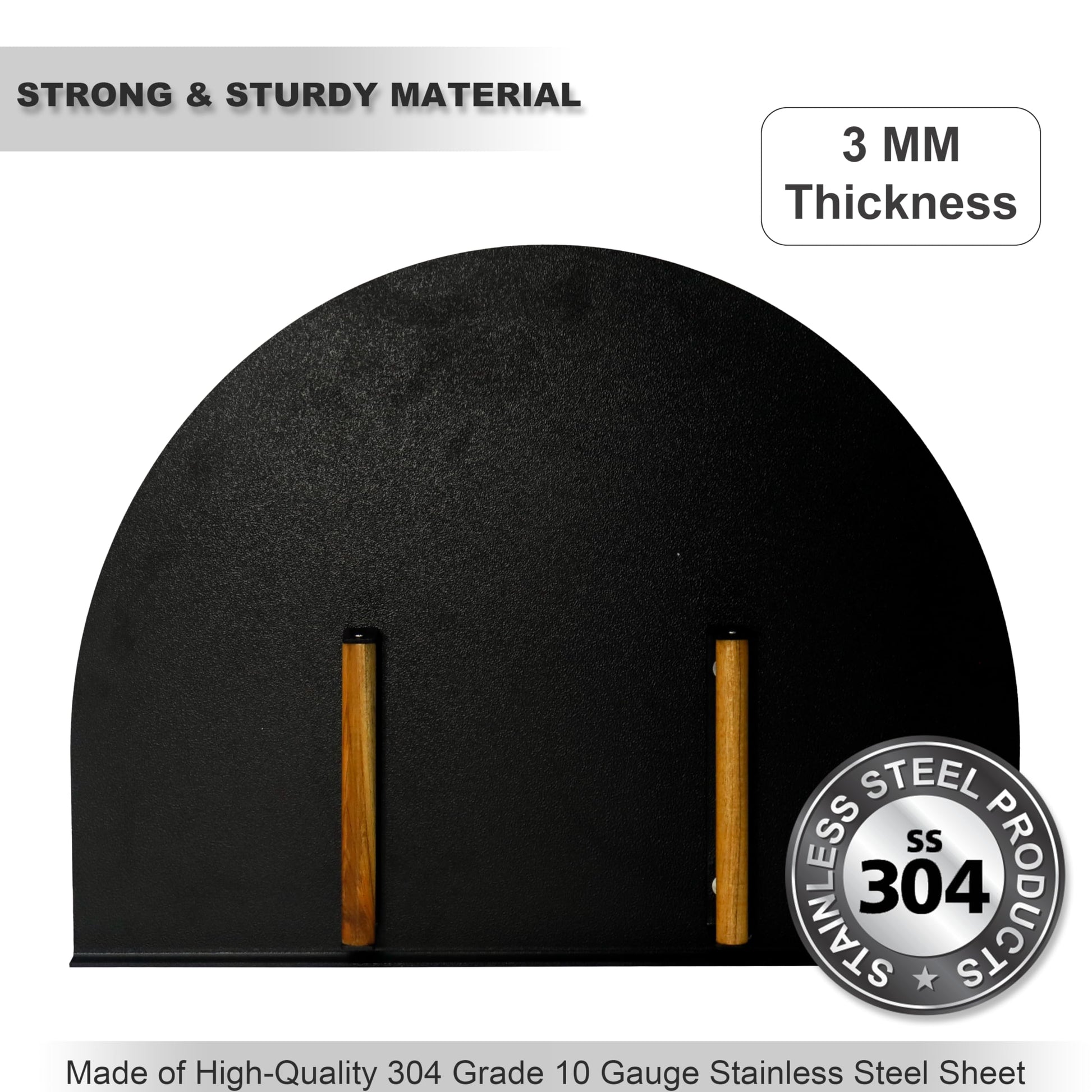 Simond Store Pizza Oven Door 27”(W) X 19.25”(H) Stainless Steel 304 Heavy-Duty Oven Door with Wooden Handle for Indoor & Outdoor Pizza Oven, Outdoor Pizza Oven Kit - CookCave