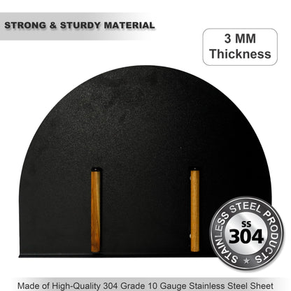 Simond Store Pizza Oven Door 27”(W) X 19.25”(H) Stainless Steel 304 Heavy-Duty Oven Door with Wooden Handle for Indoor & Outdoor Pizza Oven, Outdoor Pizza Oven Kit - CookCave