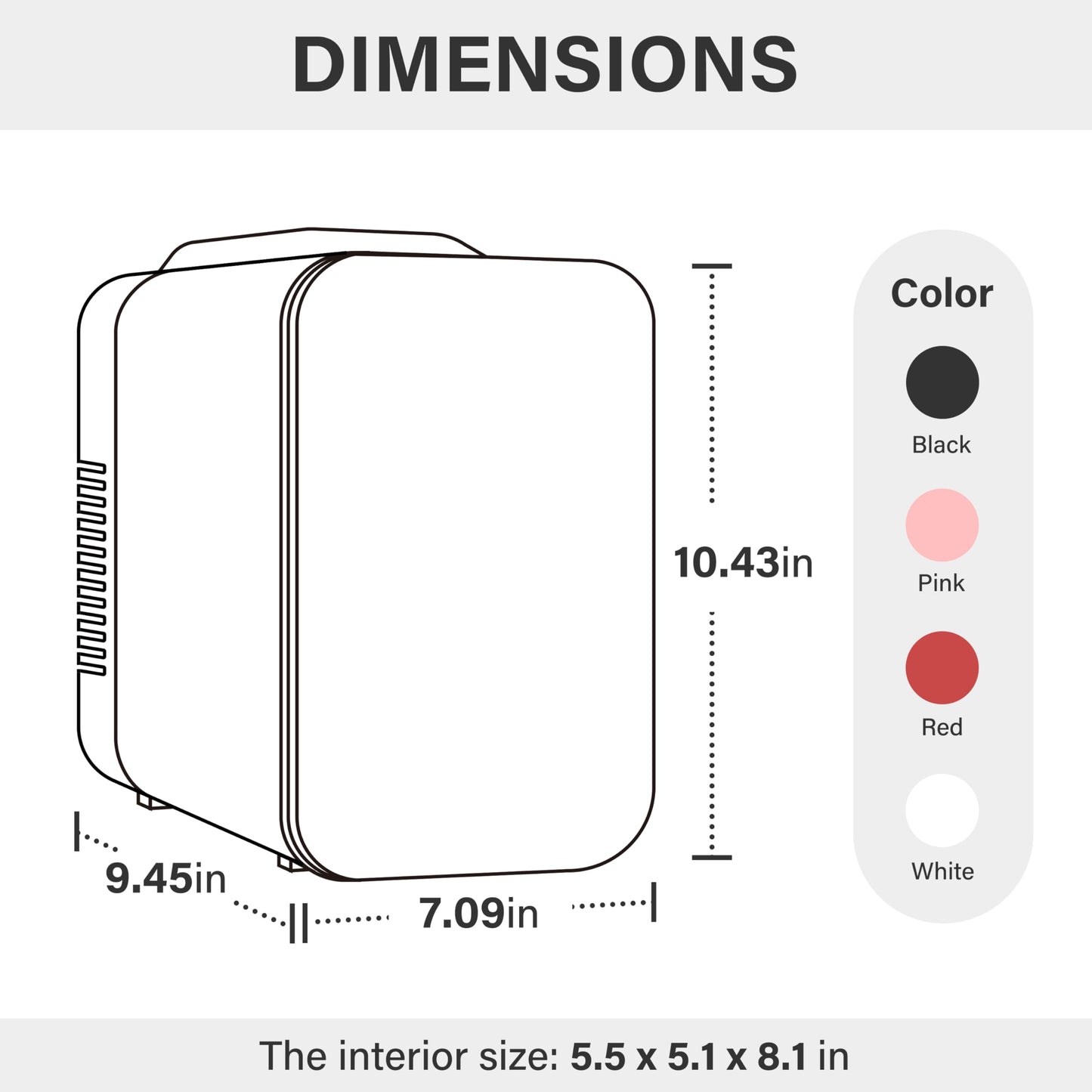 Simple Deluxe Mini Fridge, 4L/6 Can Portable Cooler & Warmer Freon-Free Small Refrigerator Provide Compact Storage for Skincare, Beverage, Food, Cosmetics, 4 L, Pink - CookCave