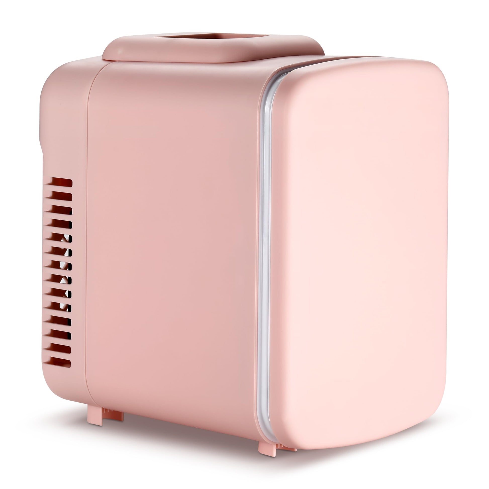 Simple Deluxe Mini Fridge, 4L/6 Can Portable Cooler & Warmer Freon-Free Small Refrigerator Provide Compact Storage for Skincare, Beverage, Food, Cosmetics, 4 L, Pink - CookCave