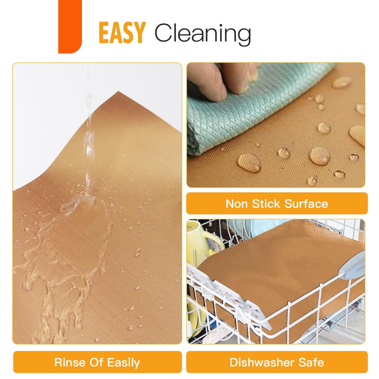 SKYBD Copper Grill Mats for Outdoor Grill（Set of 6), Nonstick & Easy to Clean BBQ Grilling Sheets, Reusable & Heavy Duty Mats Works on Outdoor Gas, Electric, Charcoal Grill - CookCave