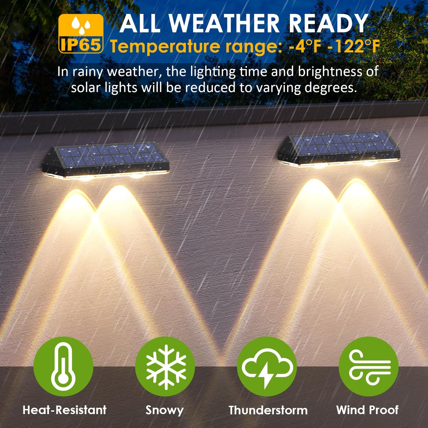 Solar Fence Lights Outdoor - 2700/4000/6000K 3 Mode, IP65 Waterproof Fence Solar Lights Outdoor, Fence Light Solar Powered for Outside, Backyard/Railing/Step/Patio/Wall and home improvement(8 pack) - CookCave