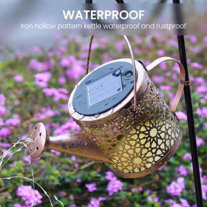 Solar Lights Outdoor Decorative, Metal Solar Watering Can Lights Waterproof, Small Hanging Garden Decor Yard Lights Outside Patio Lawn, Gifts for Mom Grandma Women Birthday(Warm White) - CookCave