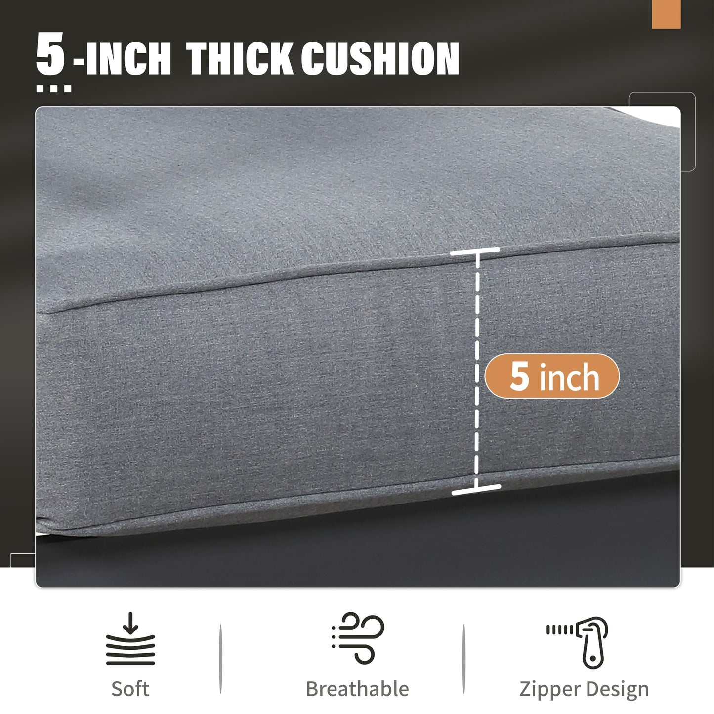 Solaste Outdoor Couch Aluminum Patio Furniture Sofa, 3-Seat All-Weather Metal Outdoor Patio Furniture with Cushions,Dark Grey - CookCave