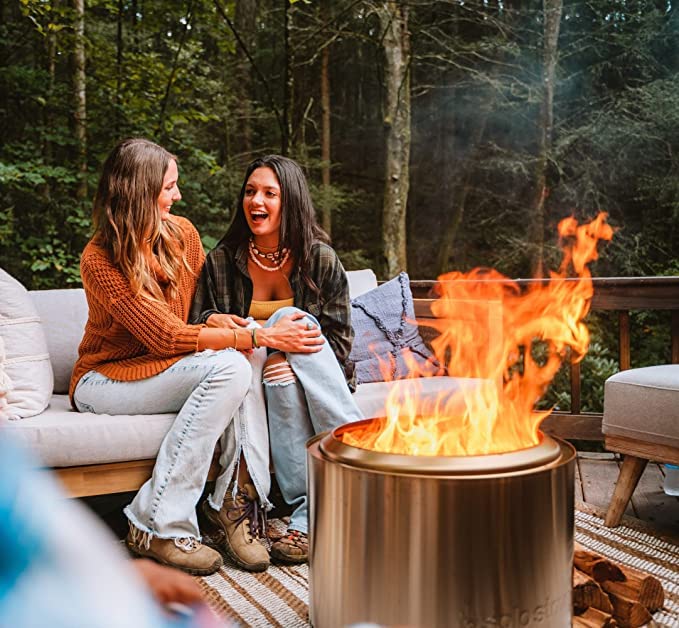 Solo Stove Bonfire 2.0 - 19.5 Inch Smokeless Fire Pit with Removable Ash Pan - Portable Outdoor Fire Pit - Stainless Steel - Wood Burning Lightweight Fireplace, Ideal for 4-6 People, 20 lbs - CookCave