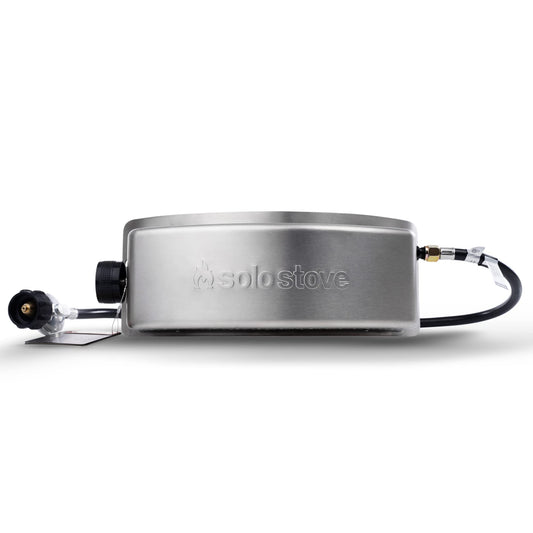 Solo Stove Gas Burner for Pi Pizza Oven | Propane Burner for Outdoor Cooking, Accessory for Solo Stove Pi Outdoor Pizza Oven, Stainless Steel, L: 15.5in x W: 6.75in x H: 5.875in, 5.2lbs - CookCave