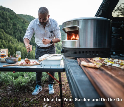 Solo Stove Pi Prime - Gas Pizza Oven with Cordierite Stone Cooking Surface - Demi-Dome Design - Wide-Mouthed Opening - Stainless Steel - CookCave