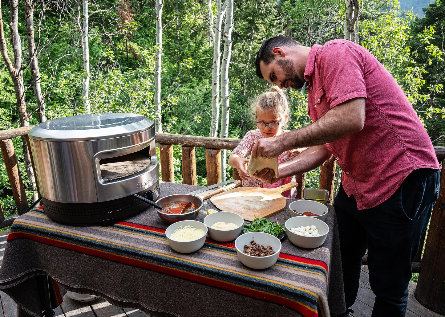 Solo Stove Pi Prime - Gas Pizza Oven with Cordierite Stone Cooking Surface - Demi-Dome Design - Wide-Mouthed Opening - Stainless Steel - CookCave