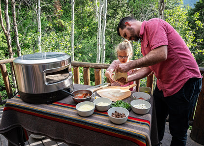 Solo Stove Pi Prime - Gas Pizza Oven with Cordierite Stone Cooking Surface - Demi-Dome Design - Wide-Mouthed Opening - Stainless Steel - CookCave