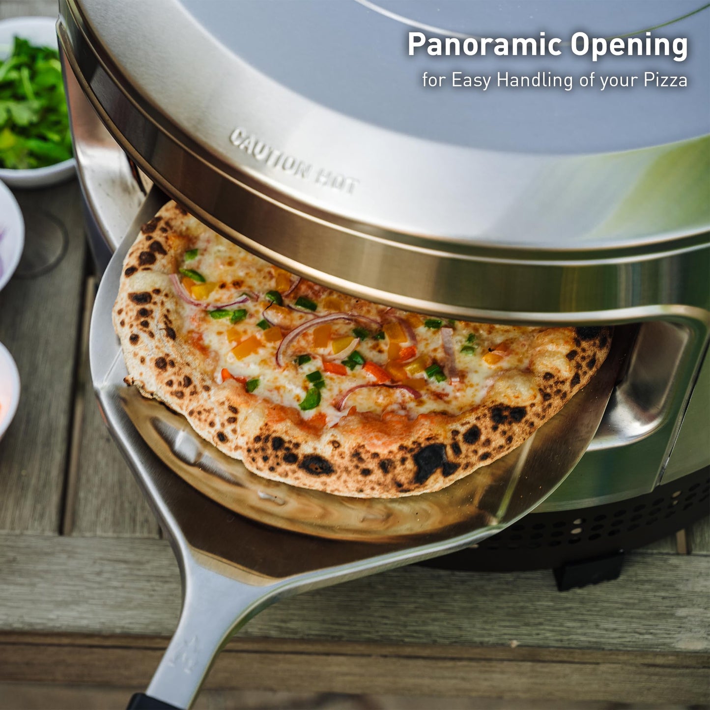 Solo Stove Pi Prime - Gas Pizza Oven with Cordierite Stone Cooking Surface - Demi-Dome Design - Wide-Mouthed Opening - Stainless Steel - CookCave