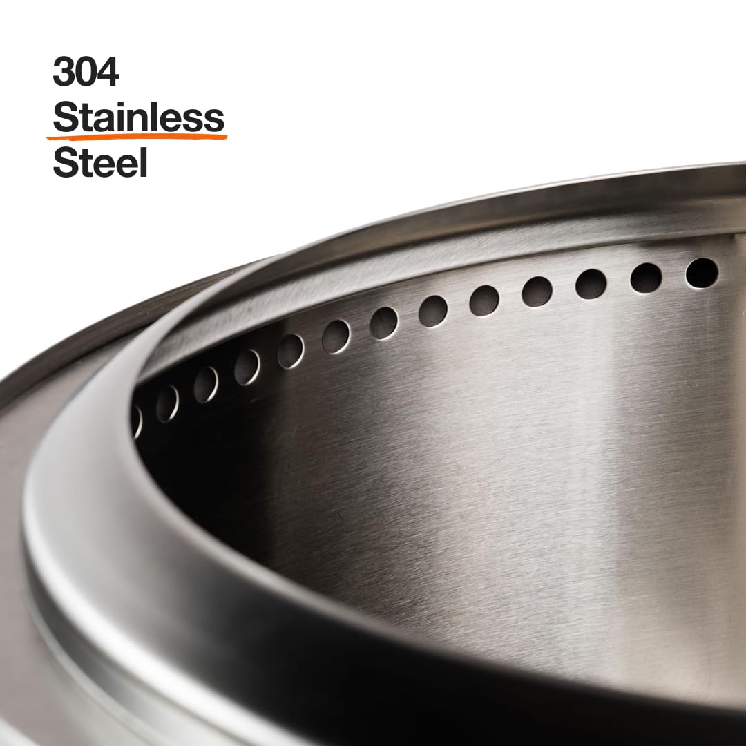 Solo Stove Yukon 2.0, 27 Inch Smokeless Fire Pit with Removable Ash Pan - Wood Burning Portable Stainless Steel Outdoor Fireplace, Stainless Steel, Ideal for 6 or More People, 38 lbs, Water - CookCave