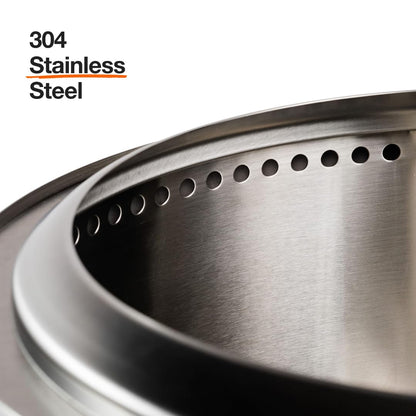 Solo Stove Yukon 2.0, 27 Inch Smokeless Fire Pit with Removable Ash Pan - Wood Burning Portable Stainless Steel Outdoor Fireplace, Stainless Steel, Ideal for 6 or More People, 38 lbs, Water - CookCave
