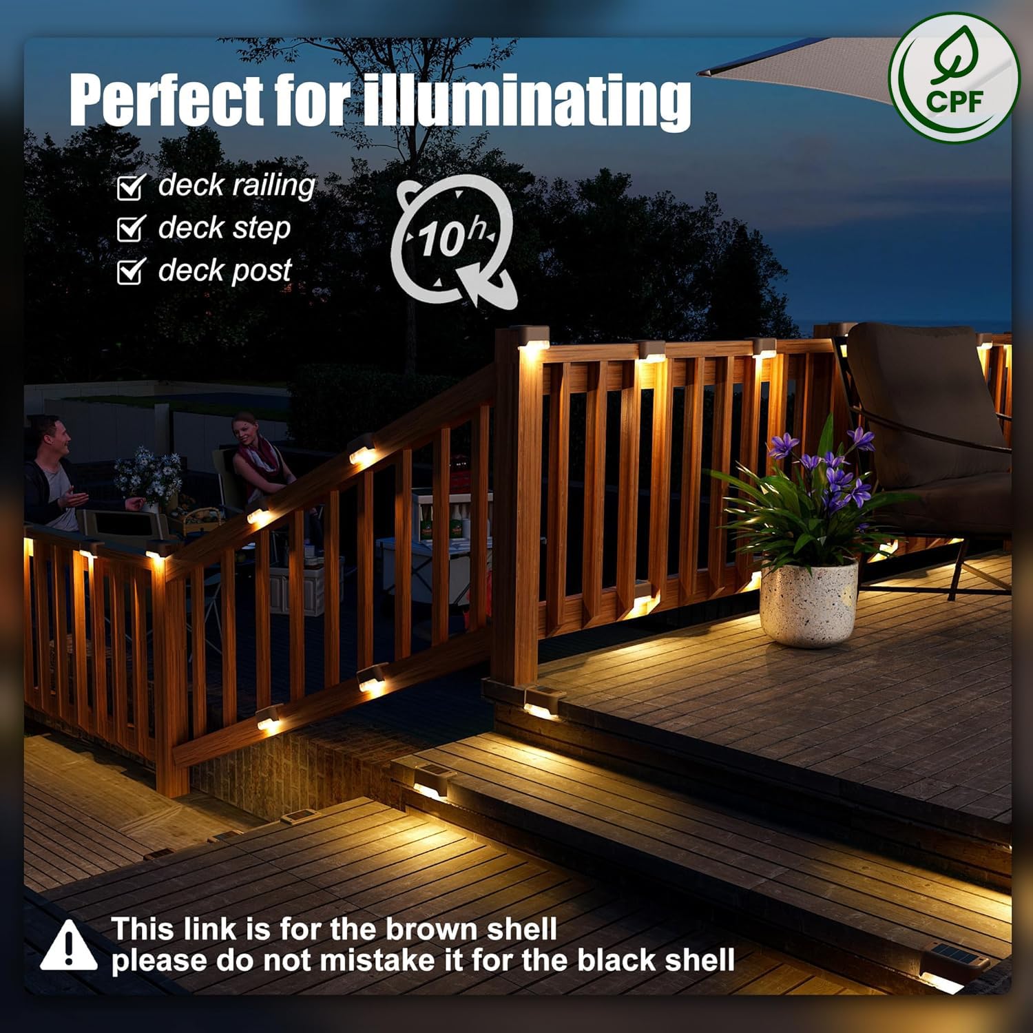 SOLPEX Solar Deck Lights Outdoor 16 Pack, Solar Step Lights Waterproof Led Solar lights for Outdoor Stairs, Step , Fence, Yard, Patio, and Pathway(Warm White) - CookCave