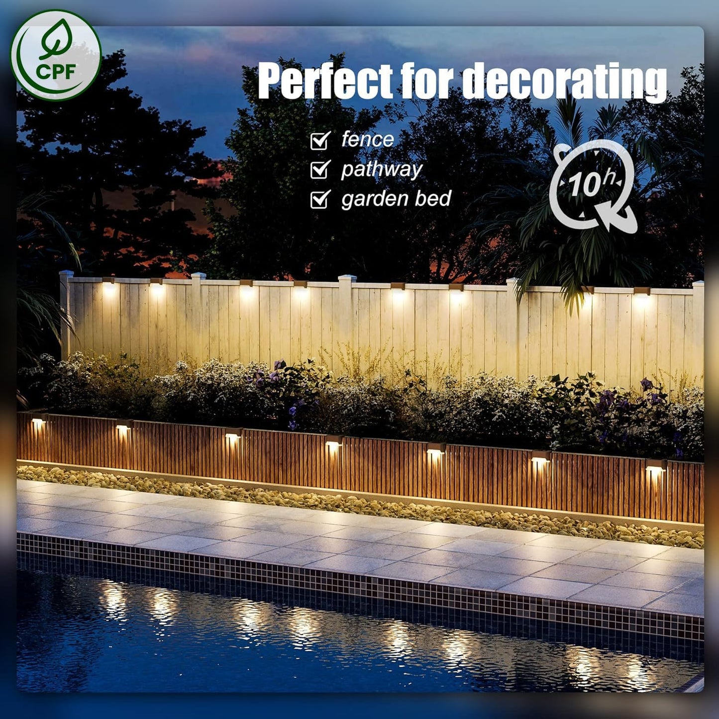 SOLPEX Solar Deck Lights Outdoor 16 Pack, Solar Step Lights Waterproof Led Solar lights for Outdoor Stairs, Step , Fence, Yard, Patio, and Pathway(Warm White) - CookCave