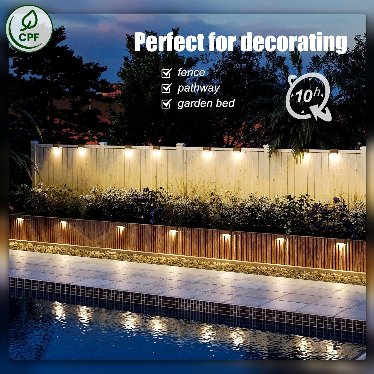 SOLPEX Solar Deck Lights Outdoor 16 Pack, Solar Step Lights Waterproof Led Solar lights for Outdoor Stairs, Step , Fence, Yard, Patio, and Pathway(Warm White) - CookCave