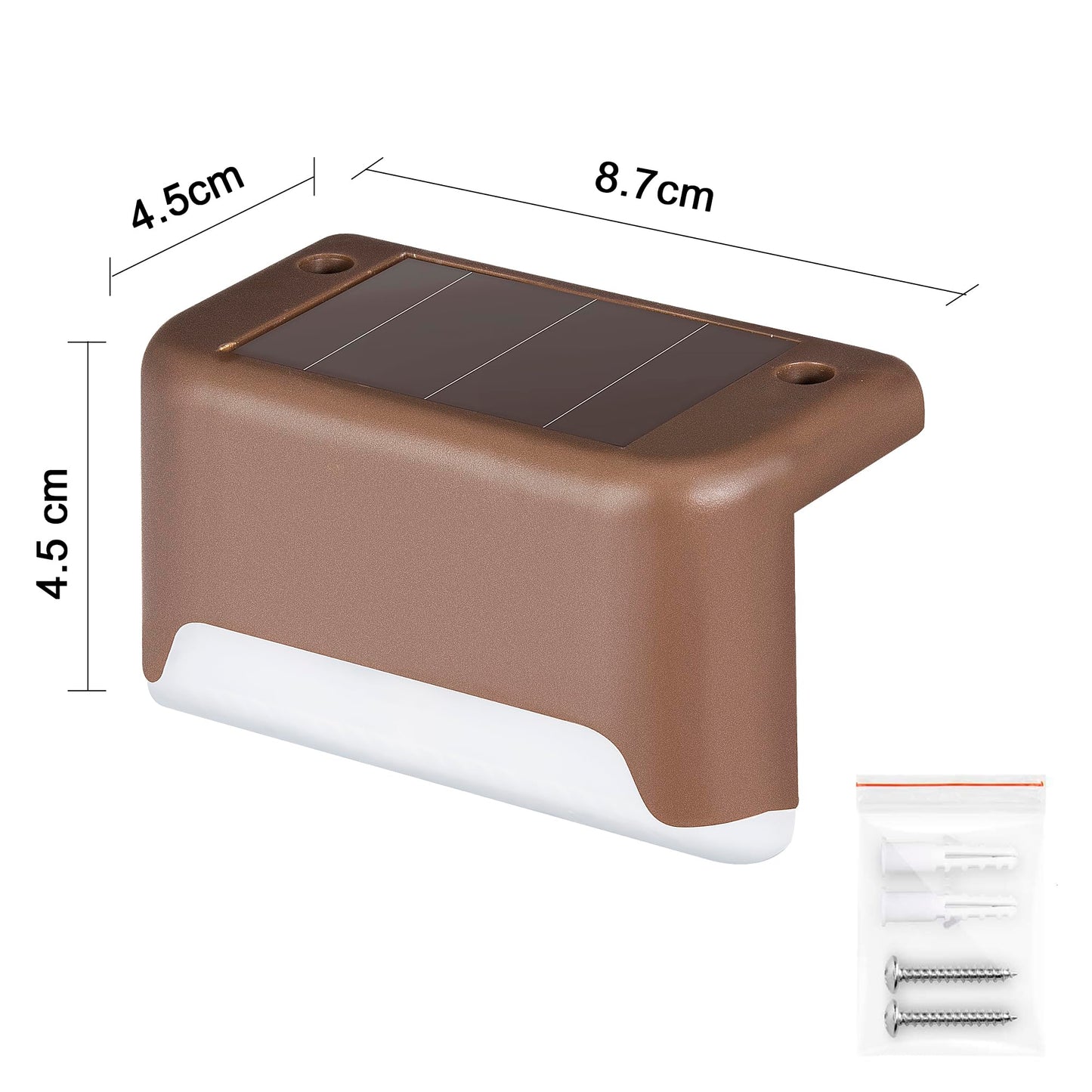 SOLPEX Solar Deck Lights Outdoor 16 Pack, Solar Step Lights Waterproof Led Solar lights for Outdoor Stairs, Step , Fence, Yard, Patio, and Pathway(Warm White) - CookCave