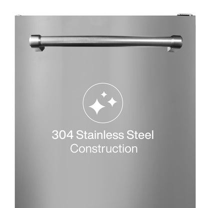 Spire 5.1 Cu.Ft. Compact Refrigerator with Premium Stainless Steel Exterior, Temperature Control 0 to 10°C, 4 Shelves, and Reversible Door - Big Mini Fridge for Outdoor, Kitchen, and More - 850-0009 - CookCave