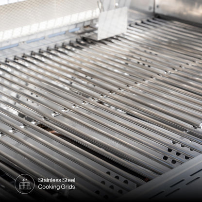 SPIRE Premium 5 Burner Built In Gas Grill Island Head, Stainless Steel 30 Inch Barbeque Grill with Rear Burner, 63,000 BTUs, 758 SQ In Racks, Propane Grill with Dual Fuel Compatibility – 860-0032 - CookCave