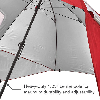 Sport-Brella Super-Brella SPF 50+ Sun and Rain Canopy Umbrella for Camping, Beach and Sports Events (8-Foot, Blue) - CookCave