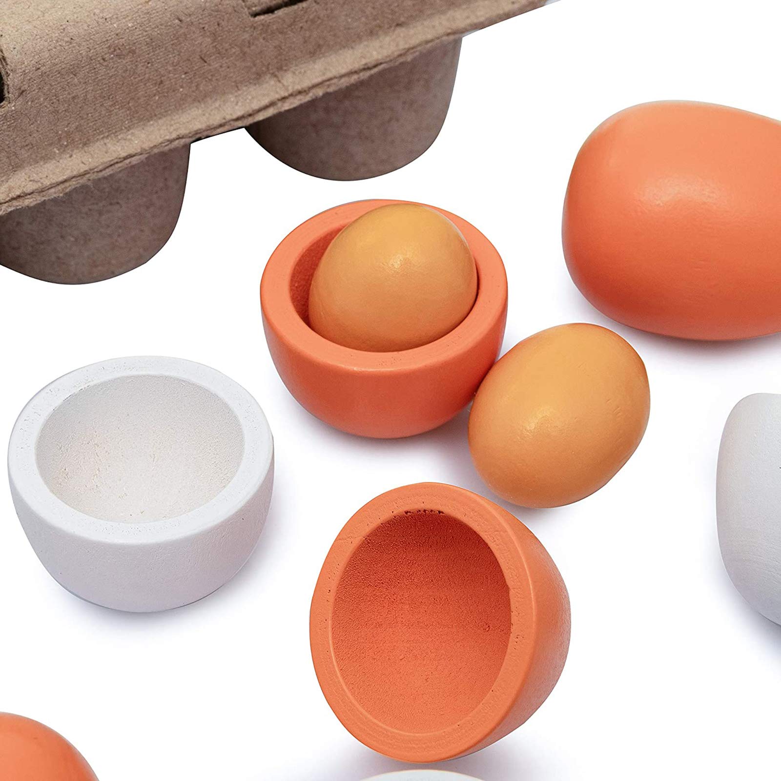 Sportsvoutdoors 6PCS Egg Kitchen Toys, Wooden Toy Food, Kids Play Food Cooking DIY Kitchen Pretend Play Food Set, Easter Eggs - CookCave
