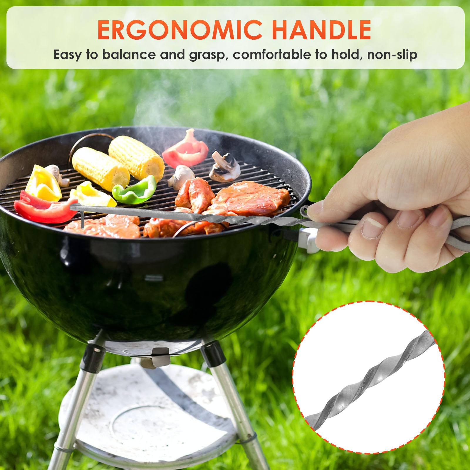 Stainless Steel BBQ Flipper Turner, Heat Resistant Meat Turner for Cooking and Grilling - CookCave