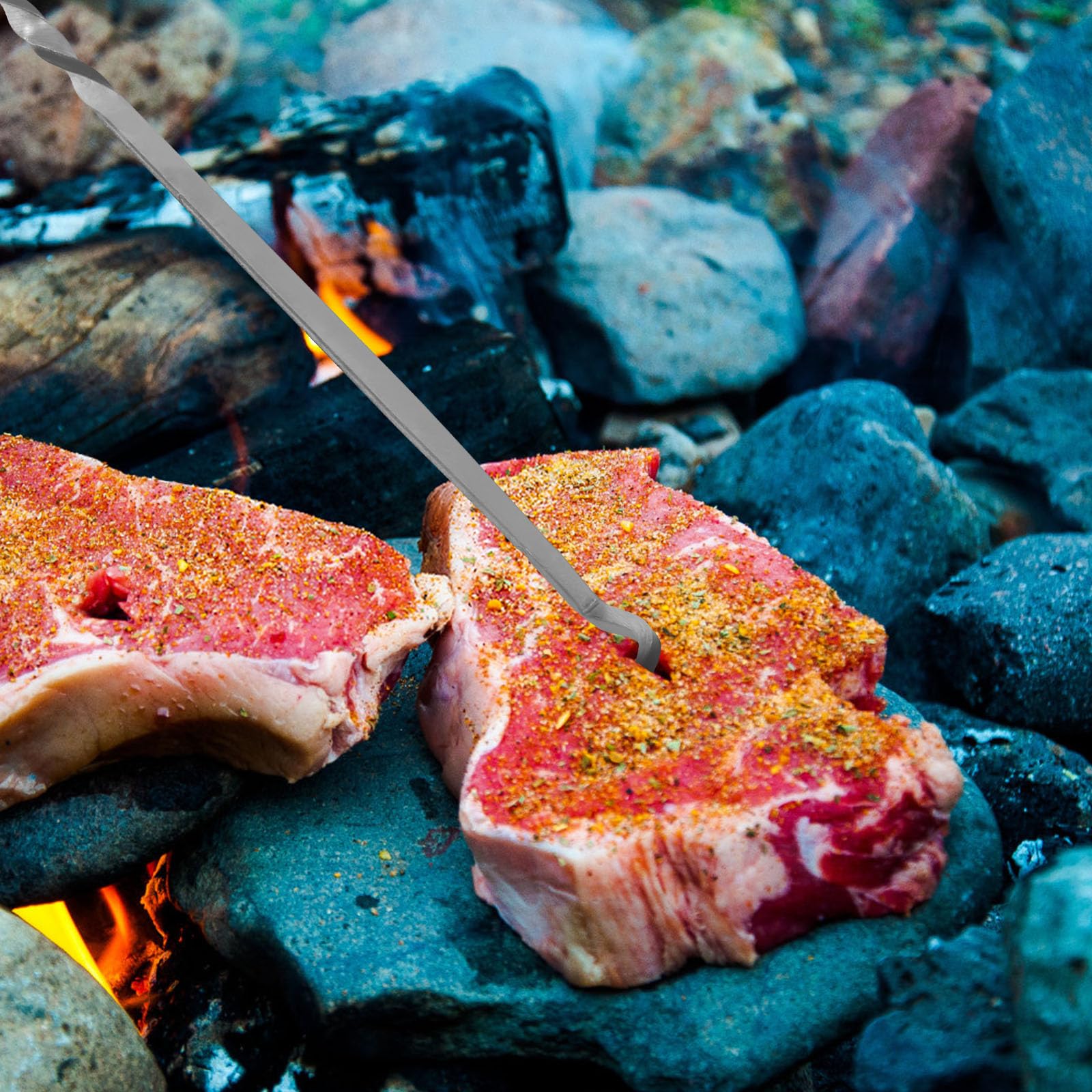 Stainless Steel BBQ Flipper Turner, Heat Resistant Meat Turner for Cooking and Grilling - CookCave