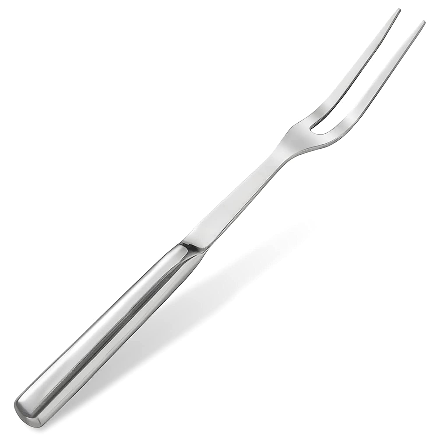 Stainless Steel Carving Fork for Meat – Two-Prong Meat Fork with Ergonomic Handle, Designed for Grilling and Serving – Durable, Easy-to-Use Design for Classic BBQ and Kitchen Tasks - CookCave