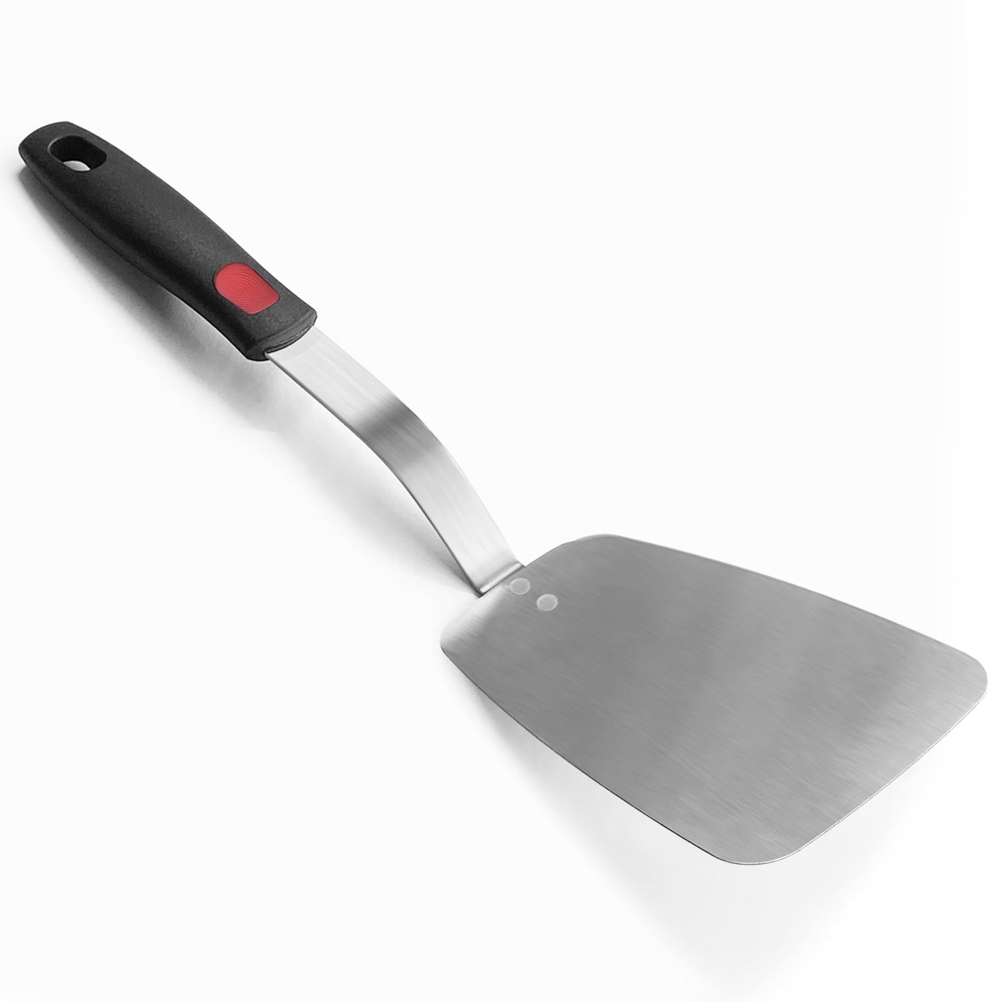 Stainless Steel Flexible Spatula Solid Turner, XiaoZu Thin Metal Spatula for Cast Iron Skillet, Thin Blade and Heat Resistant Silicone Handle, Great for Egg, Cookie, Meat, Crep, Large - CookCave