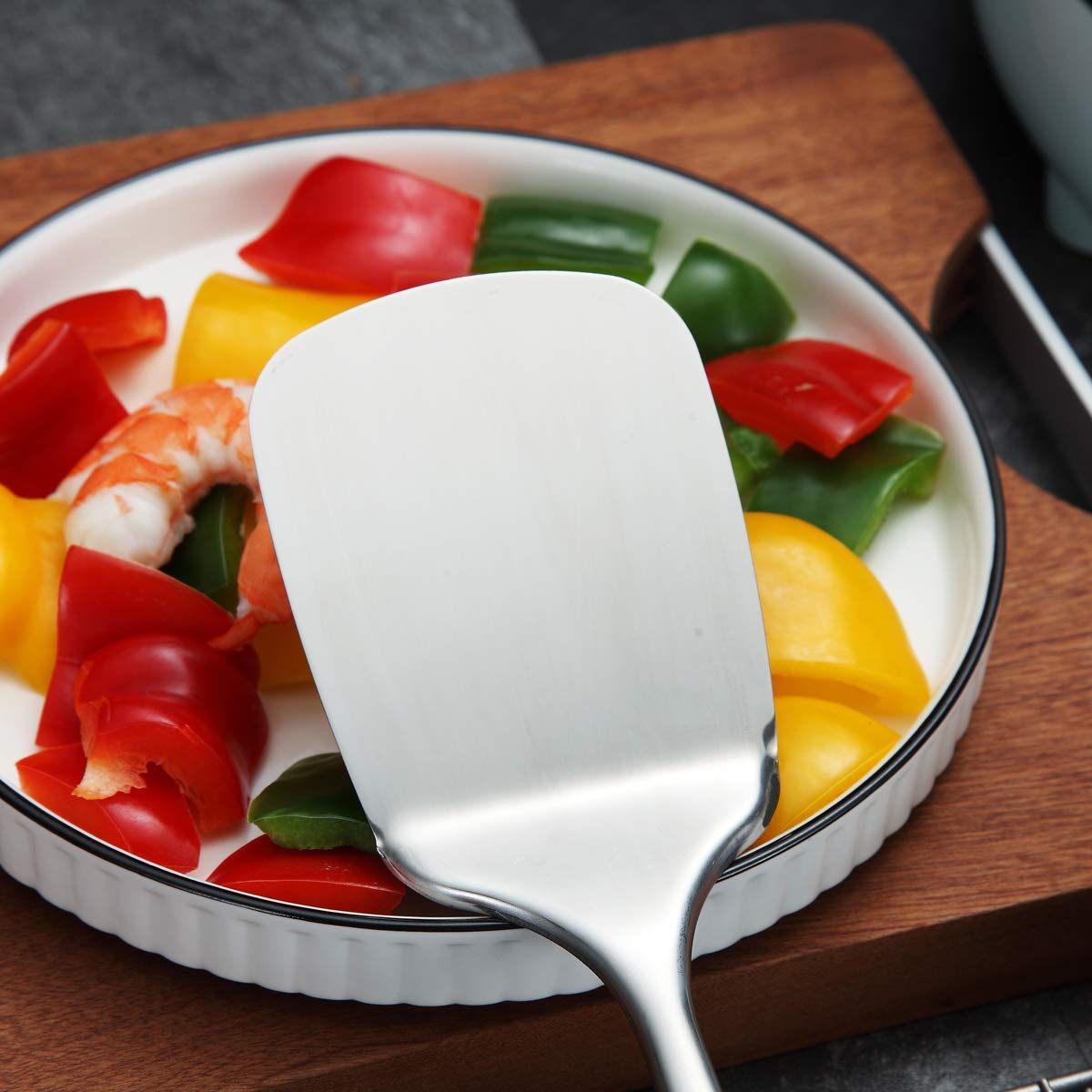 Stainless Steel Spatulas, Berglander Solid Turner,Barbecue Spatulas, Metal Spatulas Turner For Cooking, Kitchen Spatula Spatulas For Nonstick Cookware, Dishwasher Safe, Easy to Clean - CookCave