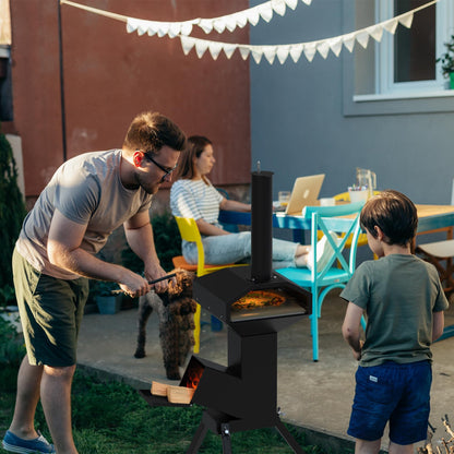 Stanbroil 14 Inch Outdoor Pizza Oven Box Fits Wood Burning Stove, Wood Fired Pizza Maker with Pizza Stone for Grill/Stove Top - CookCave