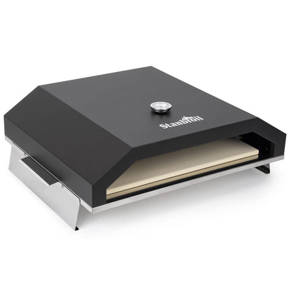 Stanbroil Pizza Oven for Blackstone 36" Gas Griddle Cooking Station, Outdoor Pizza Maker with Side Panels and Temperature Gauge, 17.7 in. x 13.7 in. Pizza Stone - CookCave
