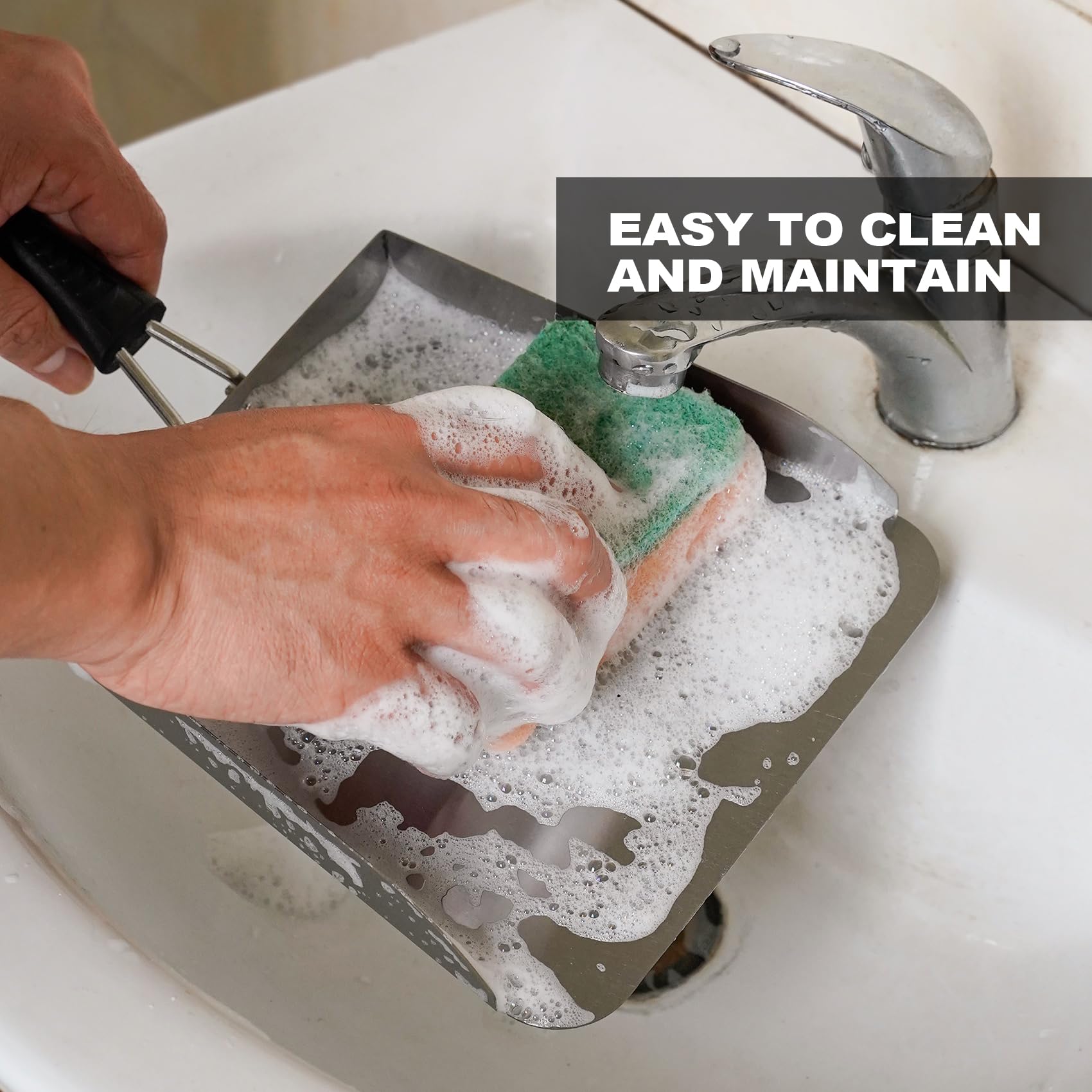 Stanbroil Stainless Steel Griddle Mover Smash Burger Food Shovel Grill Spatula Great for Stir Fry and Move Food, 13" - CookCave