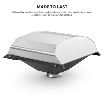 Stanbroil Wood Fired Pizza Oven Attachment Pizza Maker for Traeger, Pit Boss, Camp Chef, Green Mountain Grills, Z Grills, Smokin Brothers Pellet Grills, Silver - CookCave