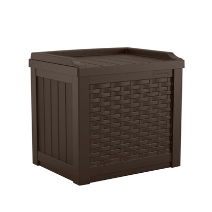 Suncast 22 Gallon Small Resin Storage Seat, Java, SSW600J - CookCave