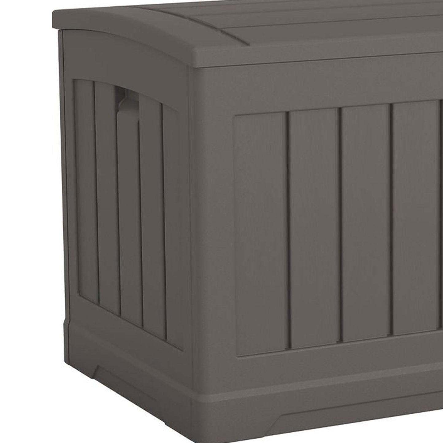 Suncast 50 Gallon Plastic Deck Box with Molded Lockable Feature and Weathertight Construction for Home, Patio, Lawn, and Garden Storage, Gray - CookCave