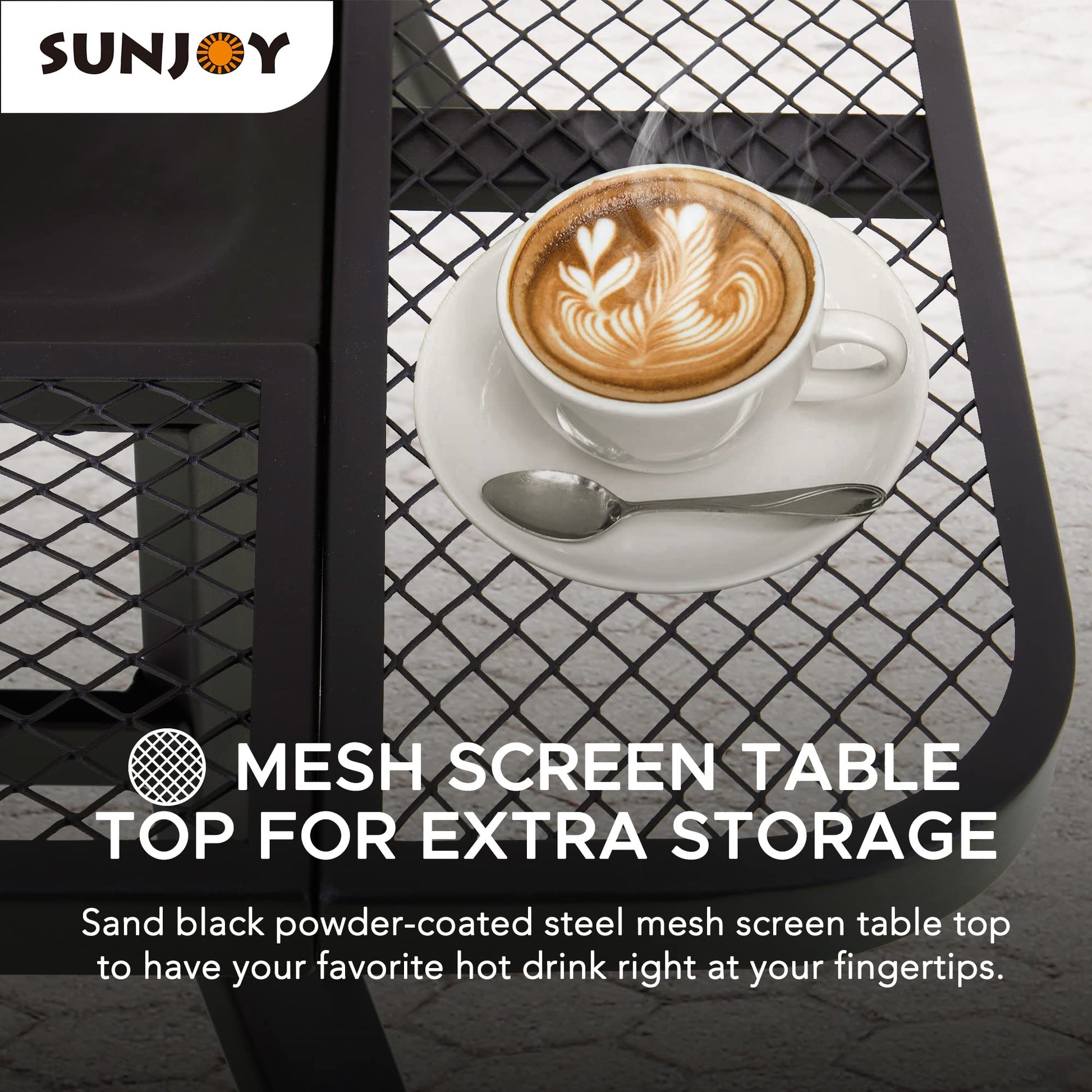 Sunjoy 38 in. Fire Pit for Outside, Square Wood Burning Firepit Large Steel Fire Pits with Adjustable Cooking Swivel BBQ Grill and Fire Poker Black - CookCave