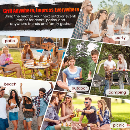 SUNLIFER Charcoal Grill Offset Smoker: Charcoal Barbecue Grills with Spacious Cooking Area | Barrel BBQ Grill and Smokers Combo for Outdoor Patio Backyard Camping and Parties - CookCave