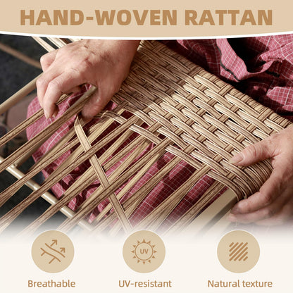 SunloungeCo 7-Piece Patio Furniture Set, Outdoor Wicker Sectional Sofa with Coffee Table, Anti-Slip & Thick All-Weather Cushions for Sunroom,Garden,Backyard, Beige - CookCave