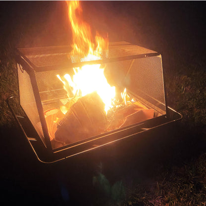 Sunnydaze 36-Inch Northland Steel Outdoor Fire Pit - Outdoor Fireplace for Patio with Grill, Spark Screen, and Protective Cover - CookCave