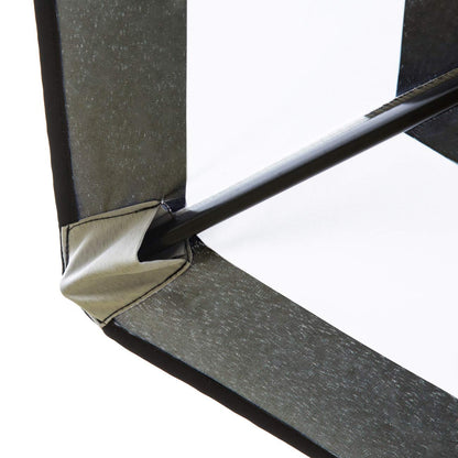 Sunnyglade 7.5' Patio Umbrella Outdoor Table Market Umbrella with Push Button Tilt/Crank, 6 Ribs (Black and White) - CookCave