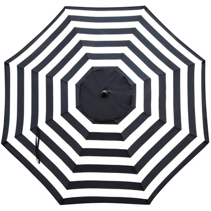 Sunnyglade 9ft Patio Umbrella Replacement Canopy Market Umbrella Top Outdoor Umbrella Canopy with 8 Ribs (not umbrella frame) (Black and White) - CookCave