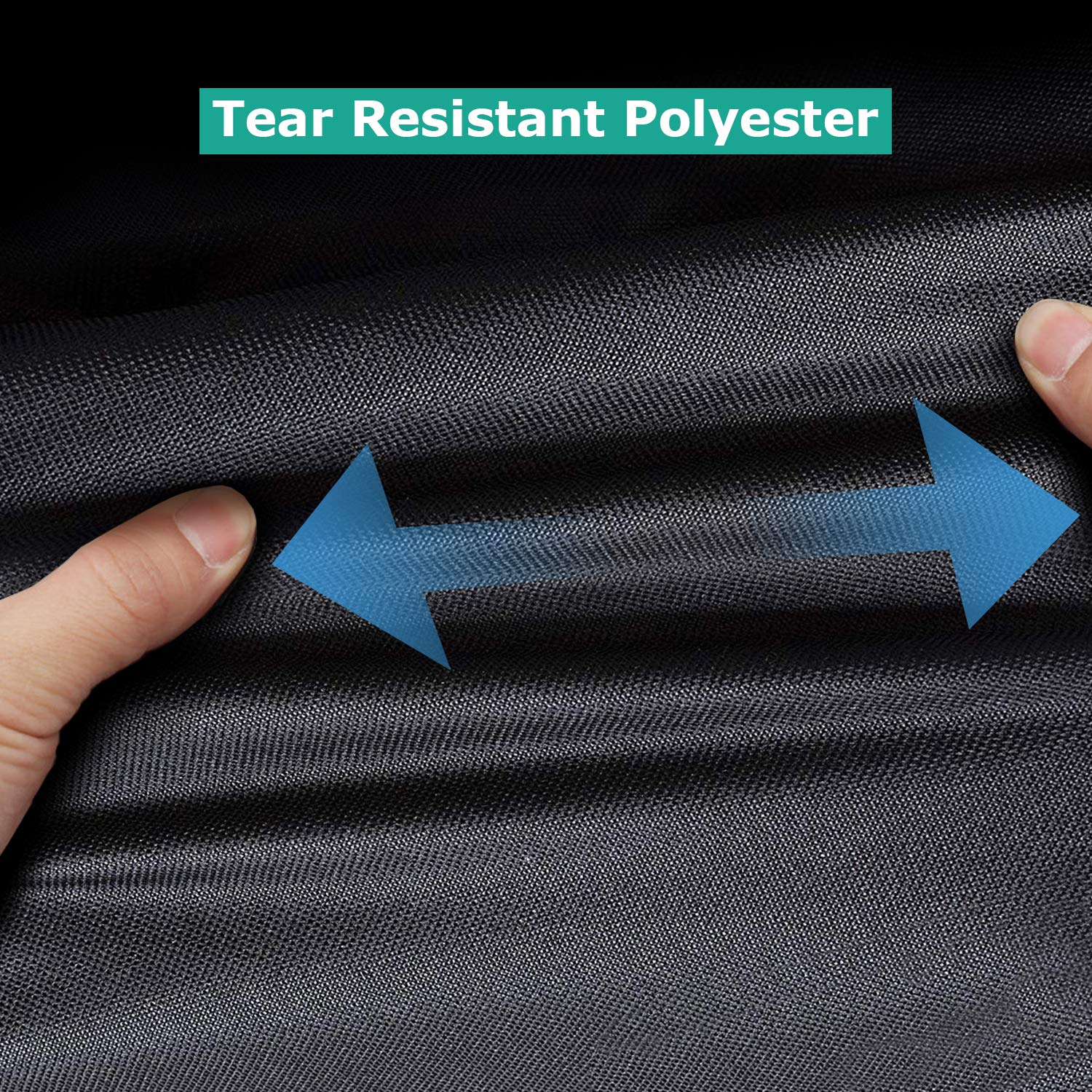 SunPatio Outdoor Heavy Duty Waterproof Grill Cover Compatible with Traeger 34 Series Wood Pellet Grill and Smoker, Texas and More, Full Length Barbecue Cover, All Weather Protection, Black - CookCave