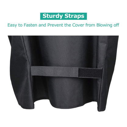 SunPatio Outdoor Heavy Duty Waterproof Grill Cover Compatible with Traeger 34 Series Wood Pellet Grill and Smoker, Texas and More, Full Length Barbecue Cover, All Weather Protection, Black - CookCave