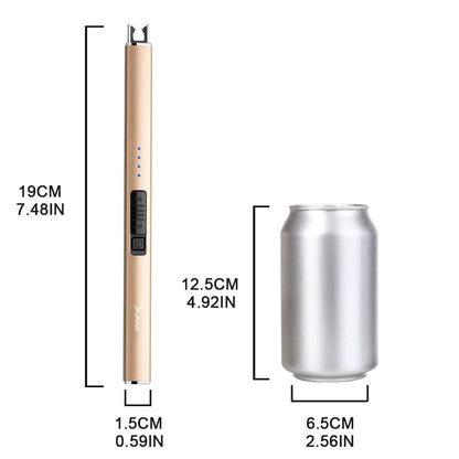 SUPRUS Electric Lighter Arc Windproof Flameless USB Rechargeable Lighter with Safety Lock for Candle BBQ Camping (Champagne Gold) - CookCave
