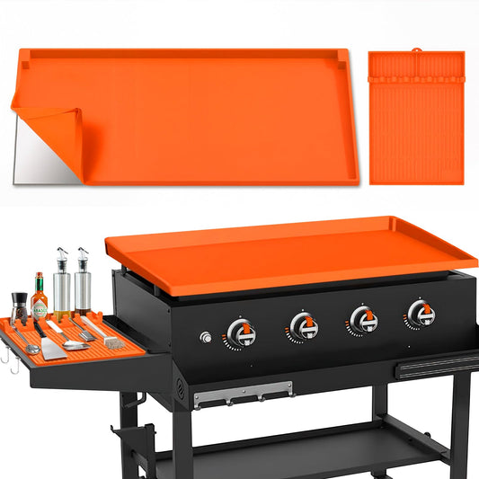 TAOMAND 36" Blackstone Silicone Griddle Cover and 16" Blackstone Griddle Accessories | Comprehensive Protection | Thick & Durable | Reusable & Premium Food-Grade Silicone Grill Mat | from Dirt & Rust - CookCave