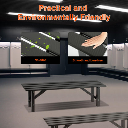 TECSPACE 35″ Aluminum Folding Bench Seat, All Weather Outdoor Small Bench, Installation Free Portable Foldable Bench - CookCave