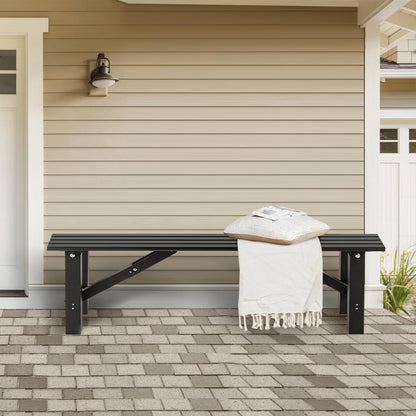 TECSPACE 35″ Aluminum Folding Bench Seat, All Weather Outdoor Small Bench, Installation Free Portable Foldable Bench - CookCave