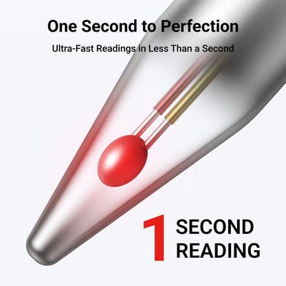 ThermoMaven Professional Meat Thermometer Digital, 1 Sec Instant Read Food Thermometer for Cooking Grill, Kitchen Gadgets BBQ Accessories, High Accuracy, Waterproof, Gifts for Men Dad Fathers Day, Red - CookCave