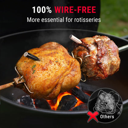 ThermoPro TempSpike Wireless Meat Thermometer Digital with 500FT Bluetooth Range, Cooking Food Thermometer with LCD Signal Booster & Dual Color-Coded Probes for BBQ Oven Smoker Turkey Rotisserie - CookCave