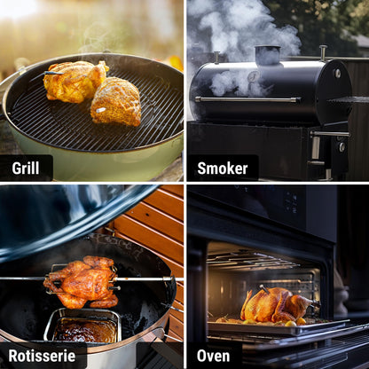 ThermoPro TempSpike Wireless Meat Thermometer Digital with 500FT Bluetooth Range, Cooking Food Thermometer with LCD Signal Booster & Dual Color-Coded Probes for BBQ Oven Smoker Turkey Rotisserie - CookCave